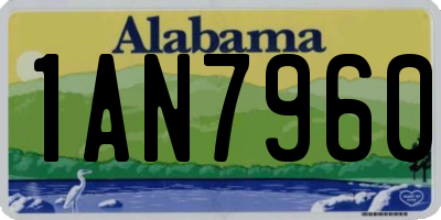 AL license plate 1AN7960