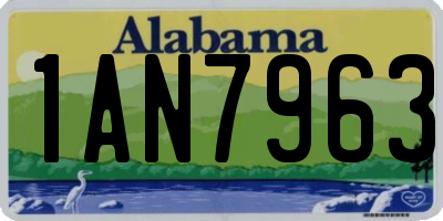 AL license plate 1AN7963