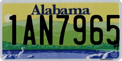 AL license plate 1AN7965