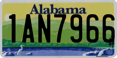 AL license plate 1AN7966