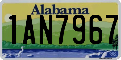 AL license plate 1AN7967