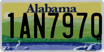 AL license plate 1AN7970