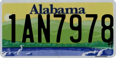 AL license plate 1AN7978