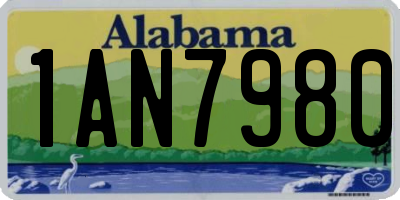 AL license plate 1AN7980