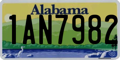 AL license plate 1AN7982