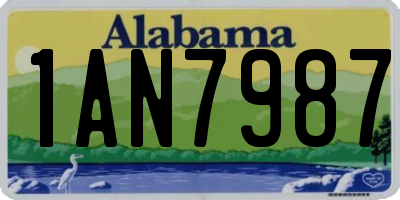 AL license plate 1AN7987