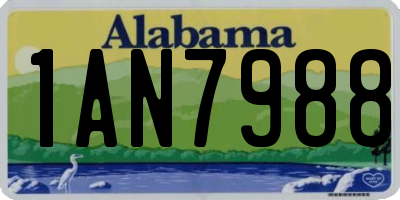 AL license plate 1AN7988