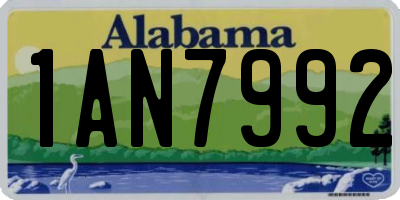 AL license plate 1AN7992