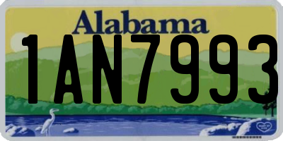 AL license plate 1AN7993