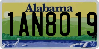 AL license plate 1AN8019