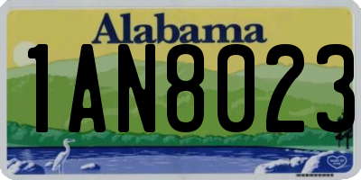 AL license plate 1AN8023