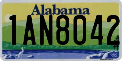 AL license plate 1AN8042