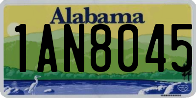 AL license plate 1AN8045