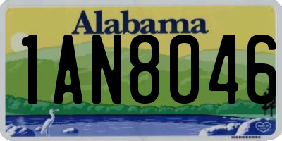 AL license plate 1AN8046