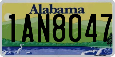 AL license plate 1AN8047