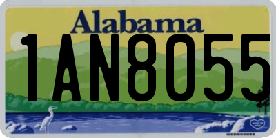 AL license plate 1AN8055