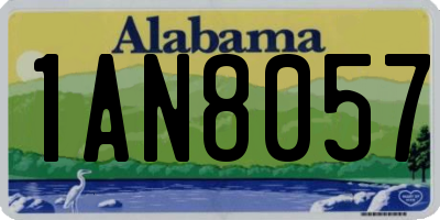 AL license plate 1AN8057