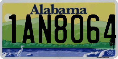 AL license plate 1AN8064