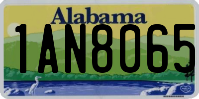 AL license plate 1AN8065