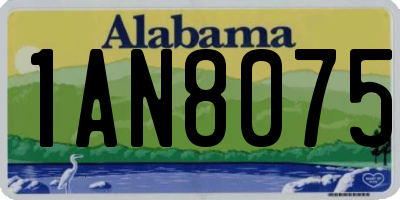 AL license plate 1AN8075