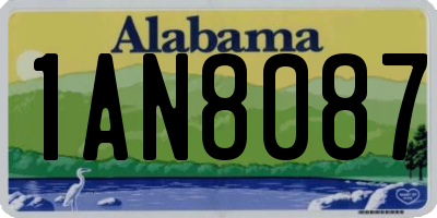 AL license plate 1AN8087