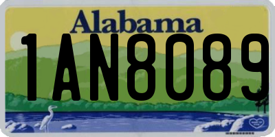 AL license plate 1AN8089