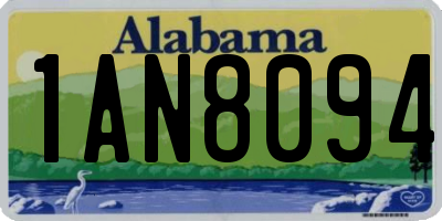 AL license plate 1AN8094