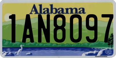 AL license plate 1AN8097