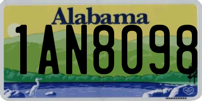 AL license plate 1AN8098