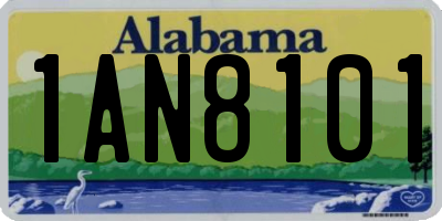 AL license plate 1AN8101