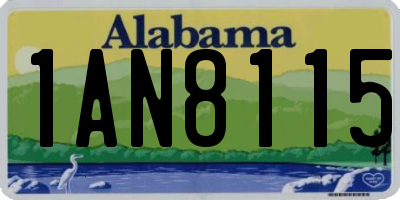 AL license plate 1AN8115