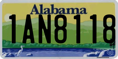 AL license plate 1AN8118