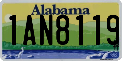 AL license plate 1AN8119