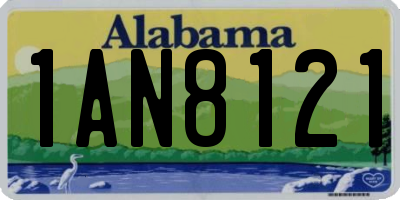 AL license plate 1AN8121