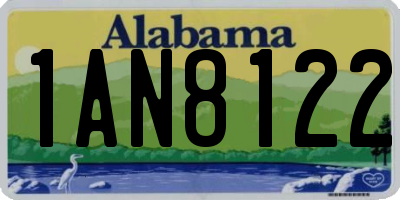 AL license plate 1AN8122