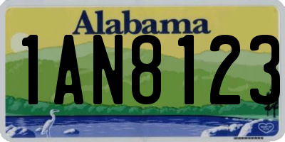 AL license plate 1AN8123