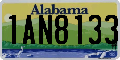 AL license plate 1AN8133