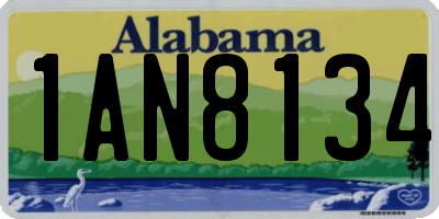 AL license plate 1AN8134