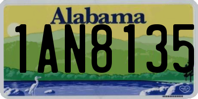 AL license plate 1AN8135