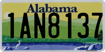 AL license plate 1AN8137