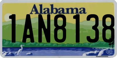 AL license plate 1AN8138