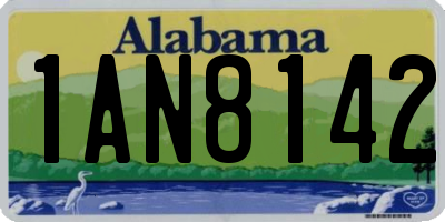AL license plate 1AN8142