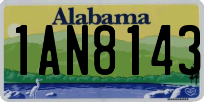 AL license plate 1AN8143