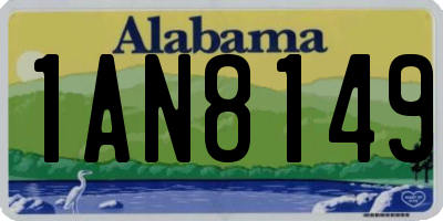 AL license plate 1AN8149