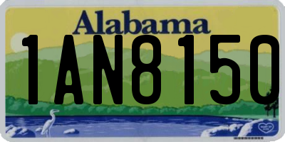 AL license plate 1AN8150