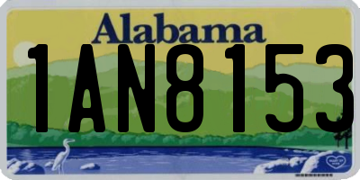AL license plate 1AN8153