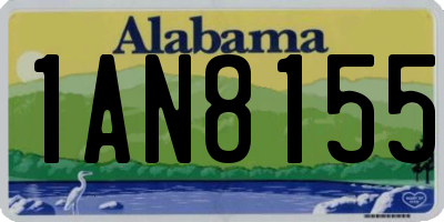 AL license plate 1AN8155