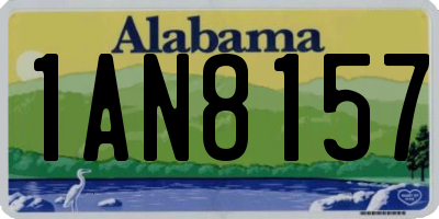 AL license plate 1AN8157