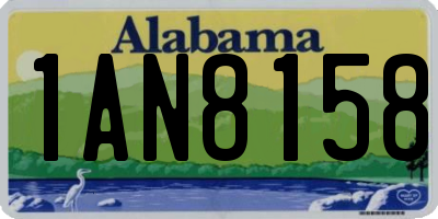 AL license plate 1AN8158