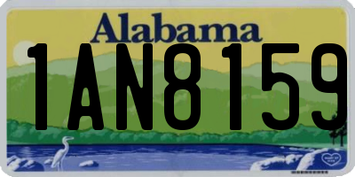 AL license plate 1AN8159